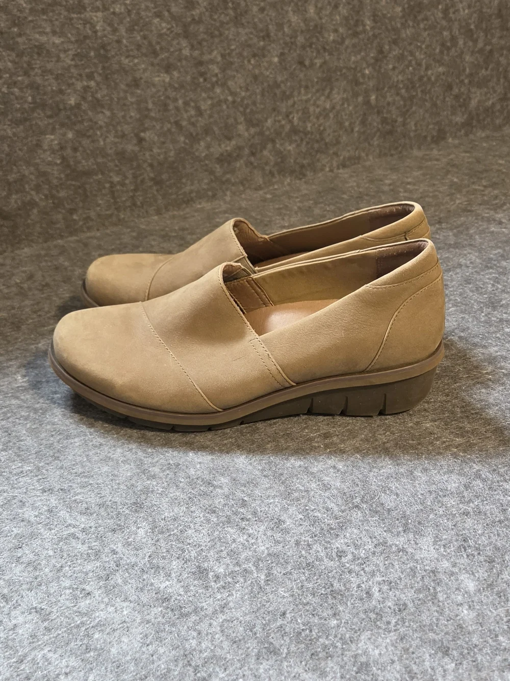 Dansko Julia Nubuck Slip-On Loafers in Tan Suede
